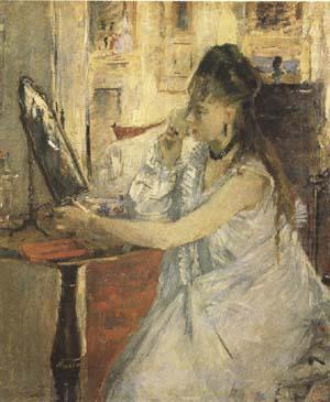 Berthe Morisot Young Woman Powdering Herself (mk09) china oil painting image